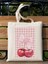 Y2k Cherry Bows Pink-Red Retro Tasarım Kirazlı Ham Bez Tote Bag Çanta, Pinterest Çanta 1