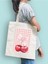 Y2k Cherry Bows Pink-Red Retro Tasarım Kirazlı Ham Bez Tote Bag Çanta, Pinterest Çanta 3