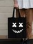 Alice In Wonderland Cheshire Siyah Kalın Kanvas Y2k Bez Çanta, Omuz Çanta, Tote Bag 3