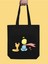 Le Petit Prince Küçük Prens Siyah Kanvas Tote Bag Bez Çanta, Pinterest Çanta, Kitap Çantası 3