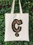 Leopar Ç Harfi Desenli, Y2 Pinterest Retro Bez Çanta Tote Bag, Hediye Çanta 3
