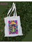 Psydelic Alice Psychedelic Illustration Tote Bag, Mushroom Trance Goa Hippi Kanvas Bez Çanta 3