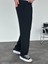 Erkek Baggy Fit Pileli Kumaş Pantolon Siyah 2