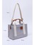 Gri SHK138 2 Bölmeli Kanvas Kumaş Ayarlanabilir Askılı Fermuarlı El, Kol ve Omuz Çantası U:17 G:24 E:10 cm 2