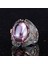 925 Ayar Gümüş Erkek Yüzüğü, Müslüman Camisi Pembe Topaz Yapay Taş 3
