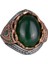 Doğal Taş El Yapımı Yüzük - 925 Ayar Gümüş Şık Yüzük (Jade) 1