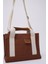 Kiremit SHK138 2 Bölmeli Kanvas Kumaş Ayarlanabilir Askılı Fermuarlı El, Kol ve Omuz Çantası U:17 G:24 E:10 cm 4