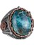 Doğal Krysokolla Taşı Yüzük, 925 Ayar Katı Sterlin Gümüş Erkek Yüzüğü 1