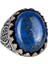 925 Ayar Katı Gümüş Erkek Yüzüğü Doğal Taşlarla - El Yapımı Zarafet (Lapis Lazuli Taşı) 1