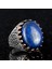 925 Ayar Katı Gümüş Erkek Yüzüğü Doğal Taşlarla - El Yapımı Zarafet (Lapis Lazuli Taşı) 3