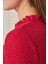 Kadın Fırfırlı Kısa Kollu Fitilli Triko Bluz 1212 5