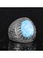 Doğal Taş Yüzük, 925 Ayar Katı Gümüş Erkek Yüzüğü (Larimar) 5
