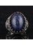 Doğal Taş Yüzük - El Yapımı Kartal Yüzüğü - 925 Ayar Gümüş Yüzük (Lapis Lazuli) 4