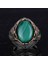 Doğal Taş El Yapımı Yüzük - 925 Ayar Gümüş Şık Yüzük (Malakit) 4