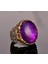 Doğal Ametist Taş Yüzük, 17.90 Karat, Taş Erkek Yüzüğü, 925 Ayar Gümüş Yüzük, Mor 3