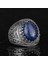 Doğal Taş Yüzük, 925 Ayar Katı Gümüş Erkek Yüzüğü (Lapis Lazuli) 3