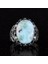 925 Ayar Katı Gümüş Erkek Yüzük - Doğal Taş Seçeneği ile El Yapımı Tasarım (Larimar) 4