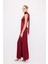 Halter Yaka Uzun Elbise Bordo 12444660000 6