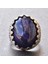 Doğal Cabochon Safir Taşlı, Erkekler Için 925 Ayar Gümüş Yüzük 2