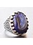 Doğal Cabochon Safir Taşlı, Erkekler Için 925 Ayar Gümüş Yüzük 3