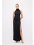 Halter Yaka Uzun Elbise Siyah 12444660000 1