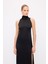 Halter Yaka Uzun Elbise Siyah 12444660000 2