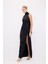 Halter Yaka Uzun Elbise Siyah 12444660000 4