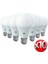 10'lu LED Ampul 12W Gün Işığı E27 (4000K 220-240V) 1