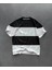 Unisex Bisiklet Yaka Parçalı T-Shirt - Siyah 2