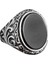 925 Ayar Gümüş Erkek Yüzük Doğal Siyah Oniks Taşı ile 1
