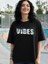 Baskılı Oversize T-Shirt - Siyah 3