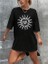 Bisiklet Yaka Baskılı T-Shirt - Siyah 2