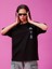 Baskılı Oversize T-Shirt - Siyah 2