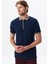 Erkek Regular Fit Basic Pamuk Pike Fermuarlı Polo Yaka Tişört Y29374354302 3
