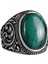 925 Ayar Katı Gümüş Erkek Yüzük, El Yapımı Malakit Taş Yüzük - Şifa Enerjisi Tasarımı 1