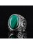 925 Ayar Katı Gümüş Erkek Yüzük, El Yapımı Malakit Taş Yüzük - Şifa Enerjisi Tasarımı 5