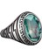 Doğal Arizona Turkuaz Taş Yüzük, 925 Ayar Gümüş Yüzük Erkekler Için 1