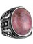 El Yapımı Gerçek Doğal Rodonit Taşı Yüzük, 925 Ayar Gümüş Yüzük, Erkek Yüzüğü 1