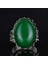 Doğal Taş Yüzük - 925 Ayar Gümüş Büyük Yüzük - El Yapımı Yüzük (Jade) 4