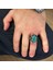 El Yapımı Vintage Erkek Yüzüğü - 925 Ayar Gümüş ile Üretilmiş Paraiba Taşı, Artisan Takı 3