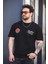 Etnik Desen Logolu Sırt ve Ön Baskılı Pamuklu Comfort Erkek Tshirt 3