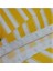 Balkon Perdesi Bağcıklı Ölçü Seçenekli Sarı Kalın Çizgili 2