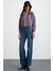 Jewel Kadın 3 Iplik Şardonlu Mor Sweatshirt 1