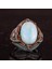 Gerçek Doğal Taş Yüzük - El Yapımı 925 Ayar Gümüş Yüzük (Larimar) 4