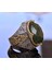 El Yapımı Vintage Tasarım Zümrüt Yüzük - 925 Ayar Gümüş Erkek Yüzük Altın Detaylarla (Jade) 4
