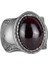 Doğal Taş Yüzük, 925 Ayar Gümüş Yüzük, Cabochon Garnet 1