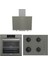 Gri Üçlü Buhar Destekli Cam Ankastre Set (Afc 342 G + Ocd T 651 Eg + Ade 606-2 G) 1