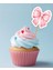 15ADET 6 cm Lik Pembe Fiyonk Kurdele Cupcake Kürdanı Pasta Kürdanı Doğum Günü Süslemeleri Parti Süslemeleri S Sofra Süsleri 3