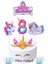 8 Yaş Unicorn Pasta Süsü - 8 Yaş Unicorn Doğum Günü Konsepti - Unicorn Kürdanlı Pasta Süsü 1