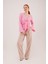 Üçaymoda Ön Bağlamalı Volan Kol Pembe Bluz 2